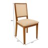 Kit 12 Cadeiras de Madeira Premium Almofadada Sevilha Urbano - Mel - 3