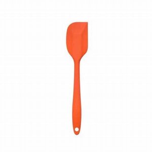 Espátula de Silicone Duplo Reta Pão Duro Pequena Laranja 20,5cm - Oikos