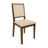 Kit 12 Cadeiras de Madeira Premium Almofadada Sevilha Palha - Imbuia - 2