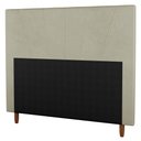 Ver imagem 1 de Cabeceira Cama Box Solteiro Dallas 90cm Linho Bege - Desk Design