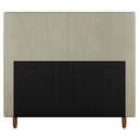 Ver imagem 2 de Cabeceira Cama Box Solteiro Dallas 90cm Linho Bege - Desk Design
