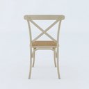 Ver imagem 3 de Cadeira Katrina Off White Assento Corano Bege Aço