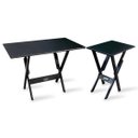 Ver imagem 2 de Conjunto De Mesa 1,10x70 E Mesa Aparador Dobrável Com 4 Cadeiras Tarimatã Para Area Gourmet - Preto