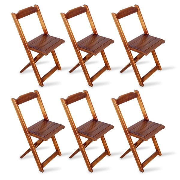 Conjunto De Mesa 1,10x70 E Mesa Aparador Dobrável Com 6 Cadeiras Tarimatã Para Area Gourmet - Imbui - 3