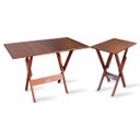 Ver imagem 2 de Conjunto De Mesa 1,10x70 E Mesa Aparador Dobrável Com 6 Cadeiras Tarimatã Para Area Gourmet - Imbui