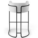 Ver imagem 6 de Banqueta Decorativa Fixa Base De Aço Preto Betina D02 Corano Branco C-12 - Lyam Decor