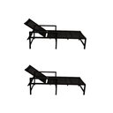 Ver imagem 1 de Kit 2 Espreguiçadeiras Camilla Alumínio Tela Sling Cor Preto