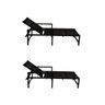 Kit 2 Espreguiçadeiras Camilla Alumínio Tela Sling Cor Preto - 1