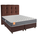 Ver imagem 1 de Cama + Box Marrom e Colchão D23 King - Pro Inducol + Cabeceira