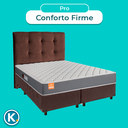 Ver imagem 4 de Cama + Box Marrom e Colchão D23 King - Pro Inducol + Cabeceira