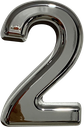 Ver imagem 1 de Números Residencial PVC Espelhado 15 Cm Resistente Elegante:Prata/2