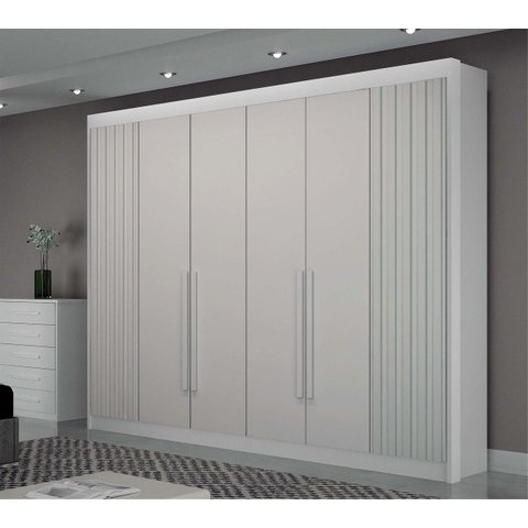 Guarda Roupa Casal Ripado 6 Portas Verona - Arbo Design