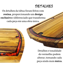 Ver imagem 4 de Tabua Corte Carne Churrasco Resinada Madeira Maciça Luxo