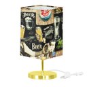 Ver imagem 1 de Abajur Eros Quad Bar com Base Redonda Dourado