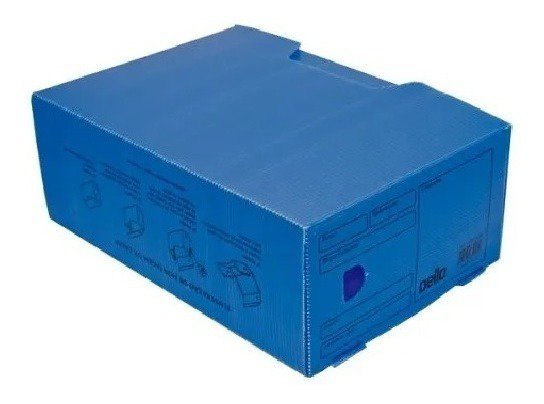 10 Caixa Arquivo Morto Organização Ofício Polionda Plástico - Azul - 3