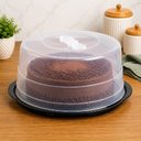 Ver mais imagens de Boleira Alta 35cm com Tampa Trava Porta Bolo Torta Sobremesa Expositor Padaria Confeitaria Multiuso