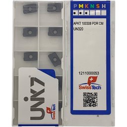 Inserto Pastilha Apkt 100308 Pdr Cm Un320 Unik7 - 3 Caixas + Fresa de Brinde - 3