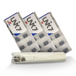 Inserto Pastilha Apkt 100308 Pdr Cm Un320 Unik7 - 3 Caixas + Fresa de Brinde - 1