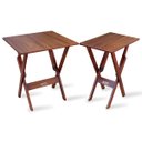 Ver imagem 2 de Conjunto De Mesa Dobrável 70x70 Com 2 Cadeiras Com Mesa Aparador Tarimatã Para Area Gourmet - Imbui