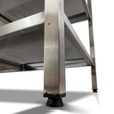 Ver imagem 6 de Mesa de Aço Inox Industrial 110x60x90 Cm com 2 Prateleiras Plano Liso Nortinox