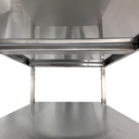 Ver imagem 5 de Mesa de Aço Inox Industrial 110x60x90 Cm com 2 Prateleiras Plano Liso Nortinox