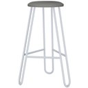 Ver imagem 3 de Kit 04 Banquetas Baixa Bar Cozinha Sala de Jantar Áris C01 Branco Courino Cinza - Lyam Decor
