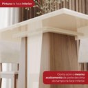 Ver imagem 4 de Conjunto Sala de Jantar Orus 4 Lugares Tampo MDF Cadeiras 100% Pintadas Off White e Marrom Amêndoa