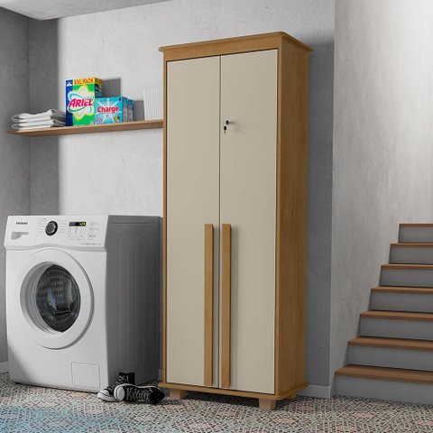 Armário Multiuso Gael 2 Portas 4 Prateleiras Cinamomo