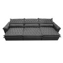 Ver imagem 5 de Sofá Retrátil e Reclinável 3.52m Molas Ensacadas Cama inBox Botonê Espuma Viscoelástico Cinza