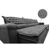 Sofá Retrátil e Reclinável 3.52m Molas Ensacadas Cama inBox Botonê Espuma Viscoelástico Cinza - 4