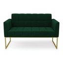 Ver imagem 5 de Sofá Namoradeira 2 Lugares Industrial Dourado Elisa Bouclê D03 - D'Rossi Cor Verde