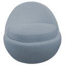 Ver imagem 3 de Poltrona Decorativa Orgânica Kaira Base Fixa Bouclé Azul Claro - Nexta Casa