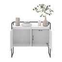 Ver imagem 4 de Buffet Solis Industrial 2 Portas MDP Branco Preto Casah