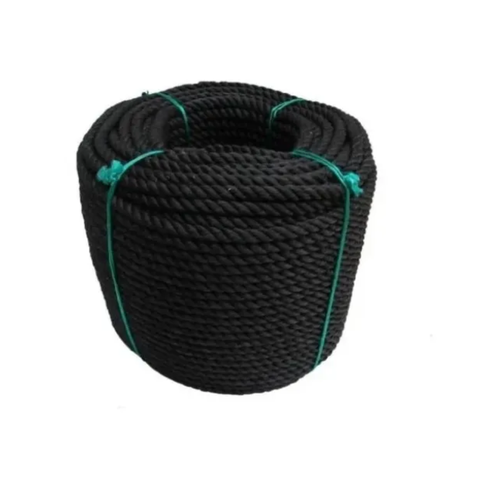 Corda Trançada Pe Virgem S/alma C/aprox. 161 Metros - Preto 12mm