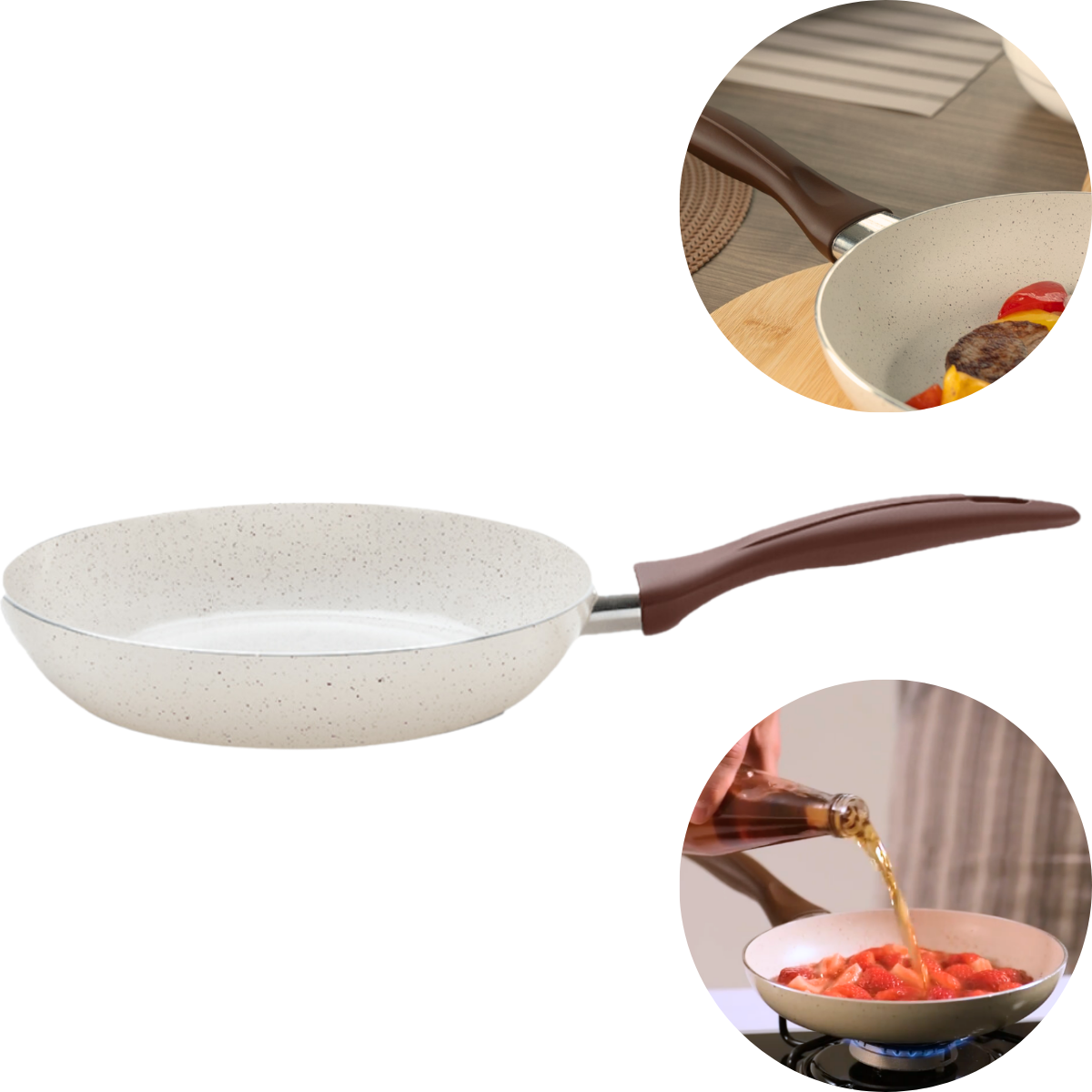 Frigideira Ceramic Life Antiaderente Fundo de Indução 0,6 Litros 20cm - Vanilla