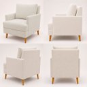 Ver imagem 6 de Kit 2 Poltronas Decorativas Serena para Sala Recepção Escritório Bouclé Premium Luxo Contemporâneas