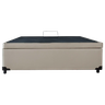 Cama Box Baú Casal Black Acolchões Corino Bege 41x138x188 - 2