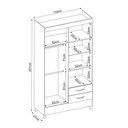 Ver imagem 4 de Guarda Roupa Roupeiro Solteiro 42860 04 Portas 02 Gavetas Astro Branco Rosa Flex Demóbile