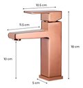 Ver imagem 7 de Torneira Banheiro Cor Rose Luxo Aço Inox 304 Misturador Monocomando Brinovar
