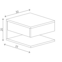 Mesa de Cabeceira Suspensa Com Gaveta e Prateleira Cor Branco e Madeira MVD Móveis - 5