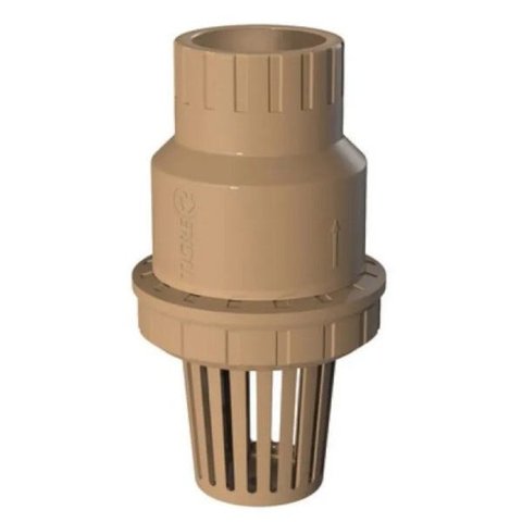 Válvula De Pé Com Crivo Sucção Pvc Soldável De 40mm Higiban