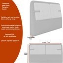 Ver imagem 4 de Cama Japonesa com Cabeceira Seo Yun Queen Courino Caramelo / Linho Off White - Sallar Home
