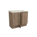 Ver imagem 1 de Balcão Cozinha P/ Cooktop C/ Tampo Maxxi G748 Canto Reto C/ 1 Porta 80cm Nogal/orion - Kappesberg