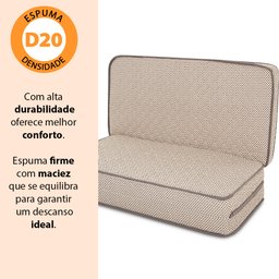 Puff Multiuso 3 Em 1 Casal Espuma Bege BF Colchões - 4