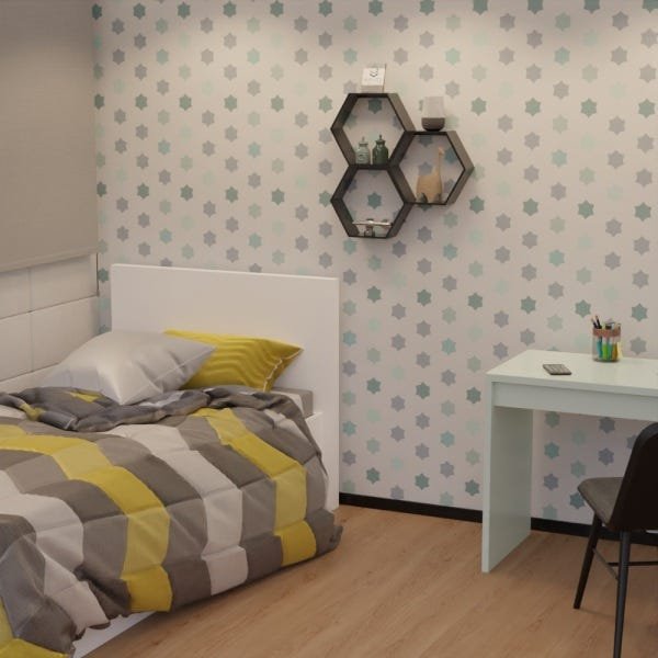 Kit 3 Nichos Decorativos Sala Quarto Escritório Colmeia Hexagonal Cor Preto MVD Móveis - 4