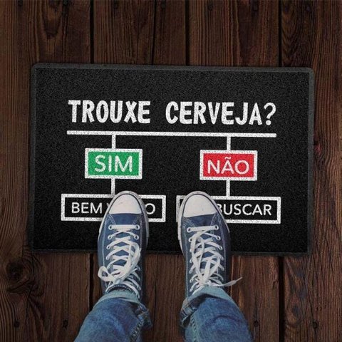 Capacho Vá Buscar Cerveja Preto 0,40x0,60M - Beek