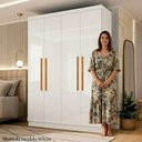 Ver imagem 4 de Guarda-roupa Paris 4 Portas 2 Gavetas 100 Mdf Maxel