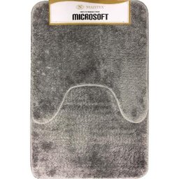Kit Tapete Banheiro Microsoft Cinza 2 Peças - Niazitex - 5