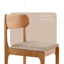 Ver imagem 3 de Conjunto com 2 Cadeiras de Jantar Star Moderna Mobília Vel Creme /imbuia Natural