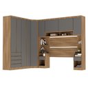 Ver imagem 1 de Guarda Roupa Dormitório Modulado Veneza Casal Queen 1,58 m Canto Luciane M04:Cinza Supremo